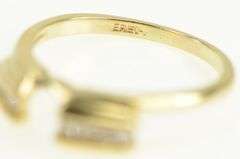 14K Yellow Gold 0.25 Ctw Princess Diamond Wedding Wrap Band Ring