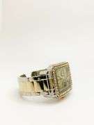 Fancy Square Face Geneva Cuff Watch with Gemstones!