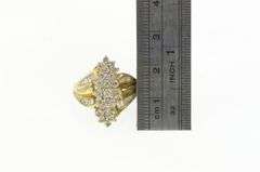 14K Yellow Gold 1.30 Ctw Diamond Vintage Statement Ring