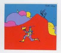 Peter Max, Original painting, mixed media on paper.