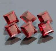 Set of 6 top red VS Garnets weighing 8.05 carats
