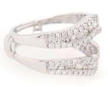 Tasha R 1.00ctw Diamond Triple Row Solitaire Enhancer Ring in 14K
