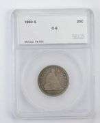 G6 1860-S Seated Liberty Quarter - Graded by SEGS