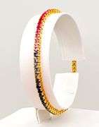 GORGEOUS 18KT SOLID YELLOW GOLD AND 6.0 CARAT RAINBOW SAPPHIRE BRACELET!