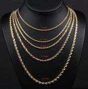 14K SOLID GOLD 4.5mm -24" - ROPE CHAIN / TWISTED CHAIN