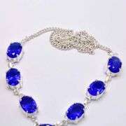 Stunning 41 Ctw Lab Sapphire Necklace