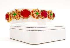 RUBY, EMERALD, & DIAMOND BRACELET