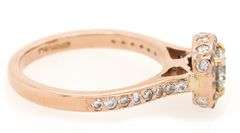 0.85ctw Round Diamond Frame Engagement Ring in 18K