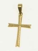 14K Yellow Gold Christian Faith Cross Symbol Classic Pendant