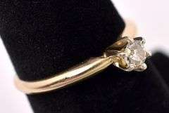 Angelic Solitaire Diamond Ring In 14K Yellow Gold