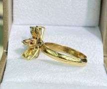 14KT SOLID YELLOW GOLD NATURAL SAPPHIRE RING
