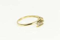 14K Yellow Gold 0.25 Ctw Princess Diamond Wedding Wrap Band Ring