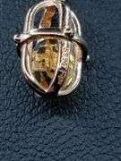 14 Kt Rose Gold Plated Natural Citrine Pendant