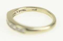 14K White Gold 0.21 Ctw Diamond Vintage Wedding Band Ring