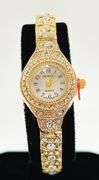 Ladies Geneva & Gemstone Watch, 18kt Yellow Gold Plated