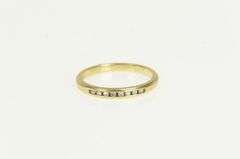 14K Yellow Gold Diamond Classic Channel Wedding Band Ring