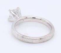 Brilliant White Gold 0.74ctw Princess Cut Diamond Engagement Ring