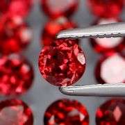 Premium 8.78ct solitaire cut cherry red Garnet set
