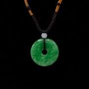 Gorgeous Natural Apple Green Jade Quartz Pendant