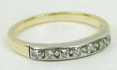 Vintage 14K Band with 7 Diamonds, Size 6