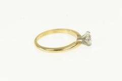 14K Yellow Gold 0.27 Ct Pear Diamond Solitaire Engagement Ring
