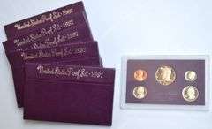 Original Box OF 5 1988 US Proof Sets