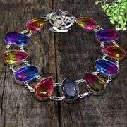 Huge Lab Made Watermelon Tourmaline Necklace