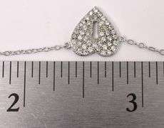 Heart And Key Bracelet In Sterling Silver