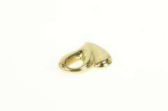 14K Yellow Gold Puffy Heart Love Symbol Vintage Slide Pendant