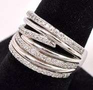 CZ Wrap Ring In Sterling Silver