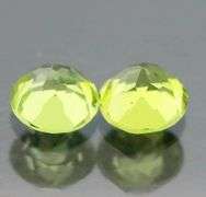 Gorgeous 1.18ct heavy flashing Peridot pair