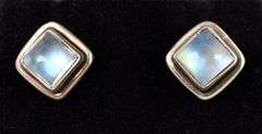 Moonstone Stud Earrings In Sterling Silver