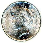 AU/Unc Peace Silver Dollar from 1922