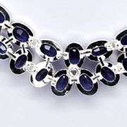 Sparkling 181 Cttw Majestic Lab Tanzanite Necklace