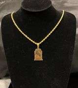 Amazing Virgin Guadelupe Mother Mary Fine Detailed 14 Kt Gold Plated Pendant