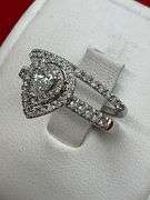 CERTIFIED BRAND NEW 14K WHITE GOLD AND DIAMOND WEDDING SET