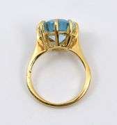 Pretty 14k Oval Blue Topaz Ring