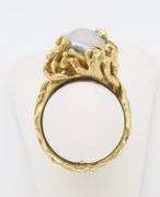 Baroque Pearl & Diamond Cocktail Ring