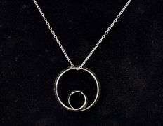Circle Pendant Necklace In Sterling Silver