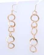Beautiful Yellow Gold Squiggle Dangle Earrings