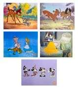 Fantastic Collection of 5 Disney Limited Edition Color Serigraph Cels.