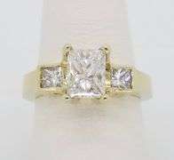 Certified Three Stone Diamond Engagement Ring