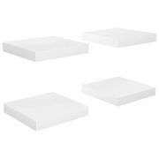 Floating Wall Shelves 4 pcs High Gloss White