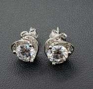 2 Ctw VVs1 White E-F Moissanite Heart Earrings