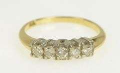 14K Yellow Gold 0.40 Ctw Diamond Classic Wedding Band Ring