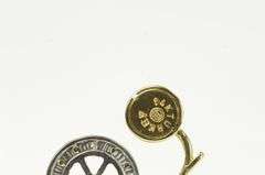 14K Yellow Gold Two Tone Penny Farthing Bike Bicycle Charm/Pendant