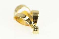 14K Yellow Gold Pear Citrine 1960's Ornate Vintage Statement Pendant