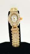 Ladies Geneva & Gemstone Watch, 18kt Yellow Gold Plated