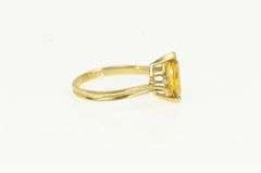 14K Yellow Gold Marquise Citrine Diamond Accent Bypass Ring