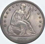 1861 Seated Liberty Dollar